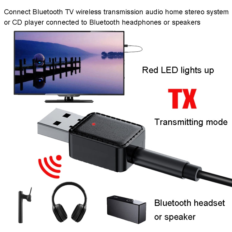 RX-TX-413 USB Bluetooth Receiving Launch 2 In 1 Adapter(White) by bashfashion