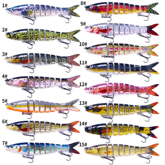 HENGJIA JM063 Multi-Section Fake Bait 8 Section Sinker Lures, Size: 13.4cm 18g(8) by HENGJIA