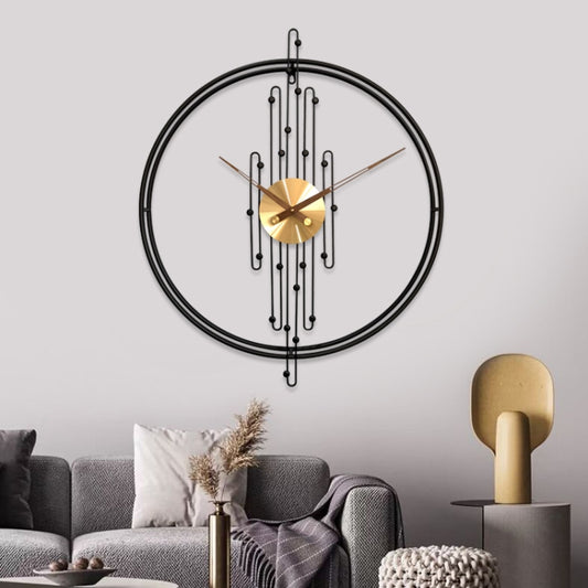 YX0801 Simple Art Living Room Background Wall Decoration Clock Mute Wall Clock, Color: 60cm Black by bashfashion
