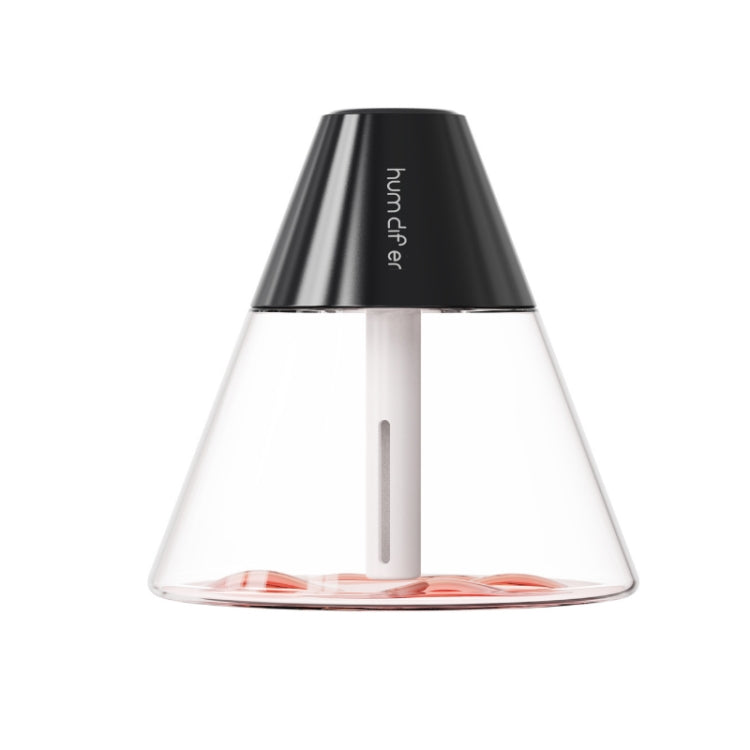 Household Desktop Mini Volcano Humidifier Air Purifier(Black) by bashfashion