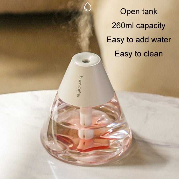 Household Desktop Mini Volcano Humidifier Air Purifier(Black) by bashfashion