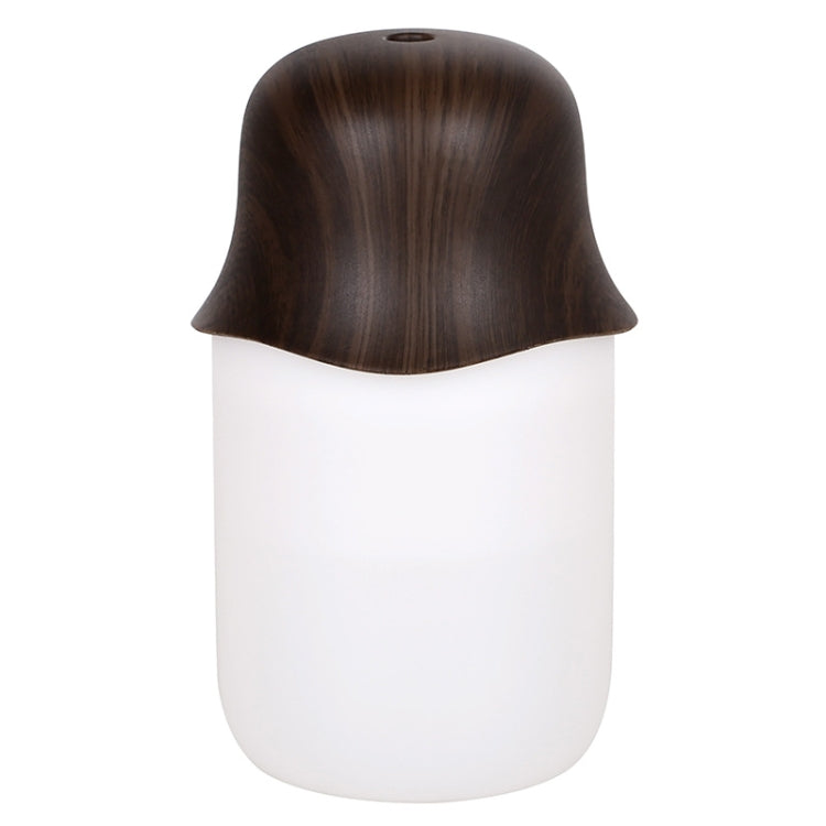 Desktop USB Humidifier Wood Grain Air Aromatherapy Night Light(Dark Color) by bashfashion