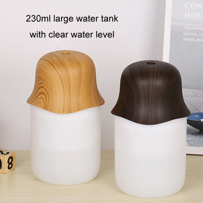 Desktop USB Humidifier Wood Grain Air Aromatherapy Night Light(Light Color) by bashfashion
