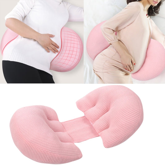 Pregnant Waist Support Cotton Pillow Side Sleepers Cushion Removable and Washable Abdomen Pillow(Pink) by bashfashion