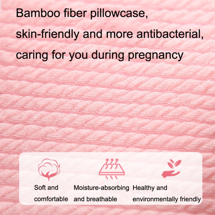 Pregnant Waist Support Cotton Pillow Side Sleepers Cushion Removable and Washable Abdomen Pillow(Pink) by bashfashion