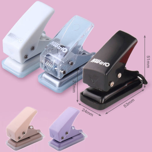 kw-trio 92A0 10 Pages Single Hole Mini Loose Leaf Puncher(Pink) by kw-trio