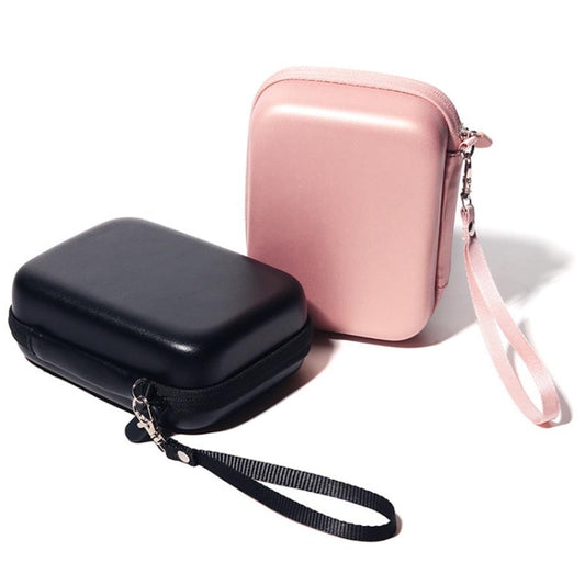 For FUJIFILM Instax Mini EVO Link LiPlay PU Leather Camera Bag With Wrist Strap(Pink) by bashfashion