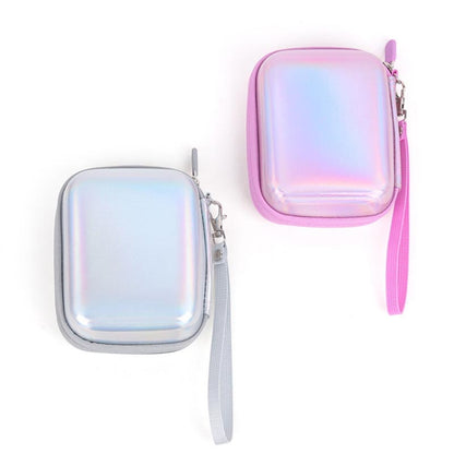 For FUJIFILM Instax Mini EVO Link LiPlay PU Leather Camera Bag With Wrist Strap(Phantom Purple) by bashfashion