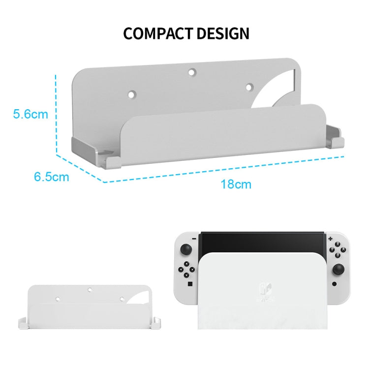 For Switch OLED Game Console JYS Wall Hanging Holder Bracket(Black) by JYS