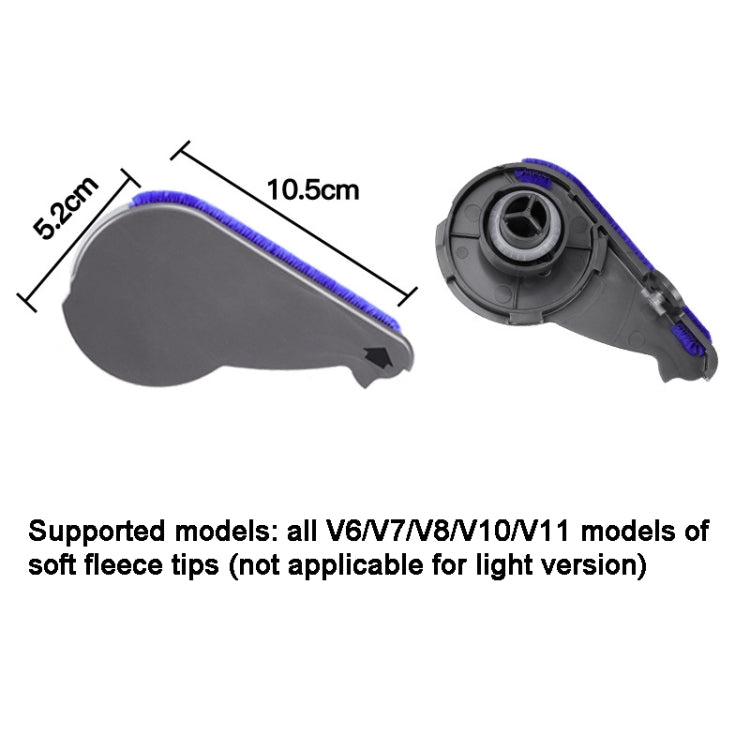 For Dyson V7 V8 V10 V11 Vacuum Cleaner Soft Velvet Suction Head Side Cover by bashfashion