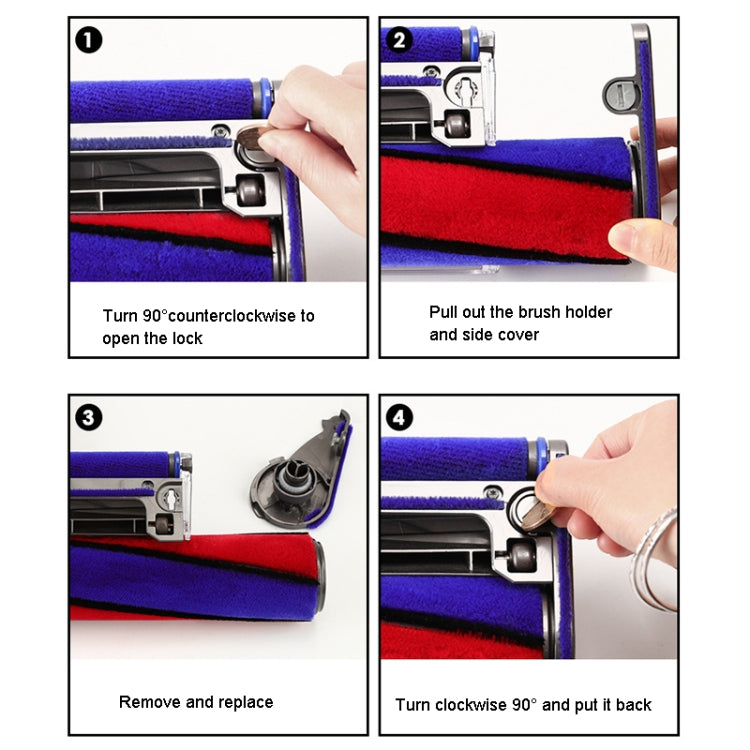 For Dyson V7 V8 V10 V11 Vacuum Cleaner Soft Velvet Suction Head Side Cover by bashfashion