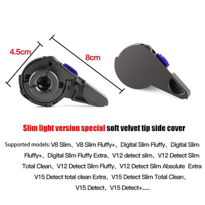 For Dyson Slim Light Version Vacuum Cleaner Soft Velvet Suction Head Side Cover by bashfashion