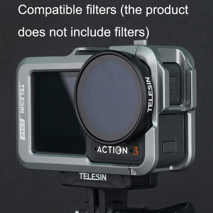 For DJI Osmo Action 3 TELESIN OA-FMS-004 Motion Camera Metal Rabbit Cage Protection Frame(Grey) by TELESIN