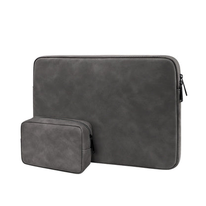 ND12 Lambskin Laptop Lightweight Waterproof Sleeve Bag, Size: 13.3 inches(Deep Gray with Bag) by bashfashion