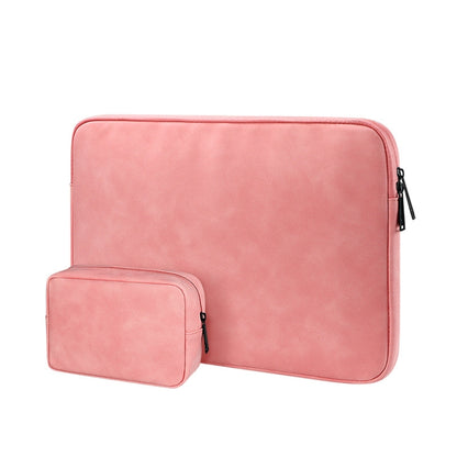 ND12 Lambskin Laptop Lightweight Waterproof Sleeve Bag, Size: 13.3 inches(Pink with Bag) by bashfashion