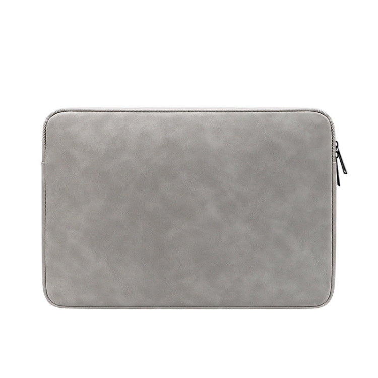 ND12 Lambskin Laptop Lightweight Waterproof Sleeve Bag, Size: 14.1-15.4 inches(Gray) by bashfashion