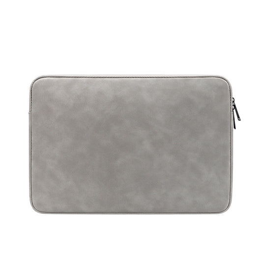 ND12 Lambskin Laptop Lightweight Waterproof Sleeve Bag, Size: 14.1-15.4 inches(Gray) by bashfashion