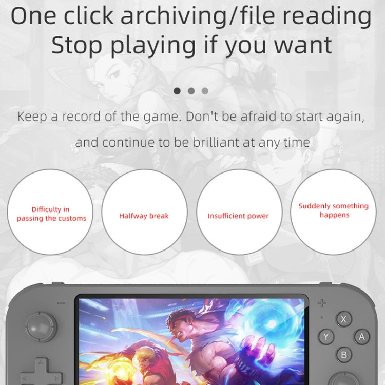 RG3000 Handheld Game Console Support Double Handle Mini Game Console(Purple) by bashfashion