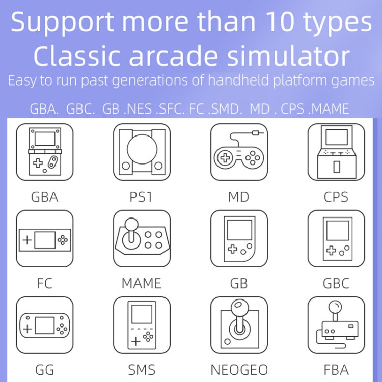 RG3000 Handheld Game Console Support Double Handle Mini Game Console(Pink) by bashfashion