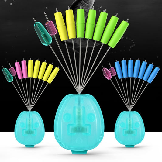 50pcs Drum Type Space Bean Fishing Gear Supplies for Fishing Rods, Size: L(5+2+2 Fluorescent Green) by bashfashion