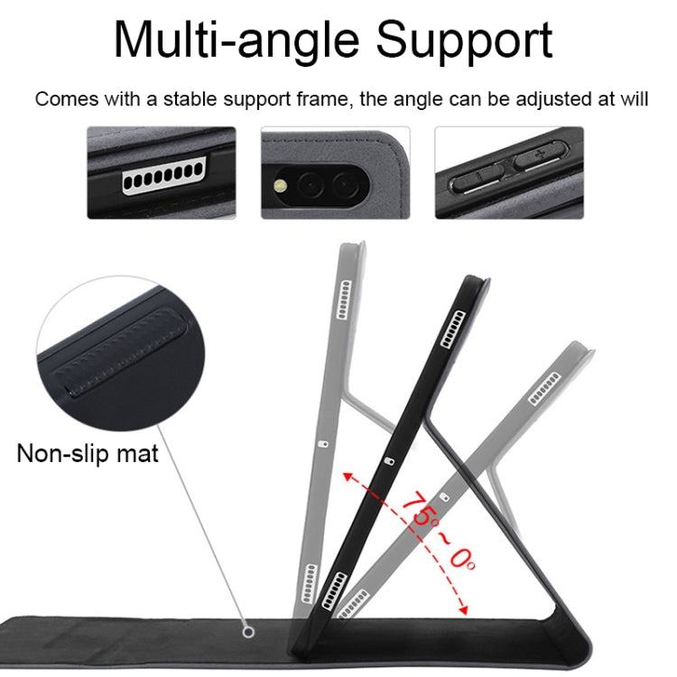 For Samsung S6 Lite 10.4 inch Adjustable Tablet Waterproof Anti-drop Protective Cover(Gray) by bashfashion