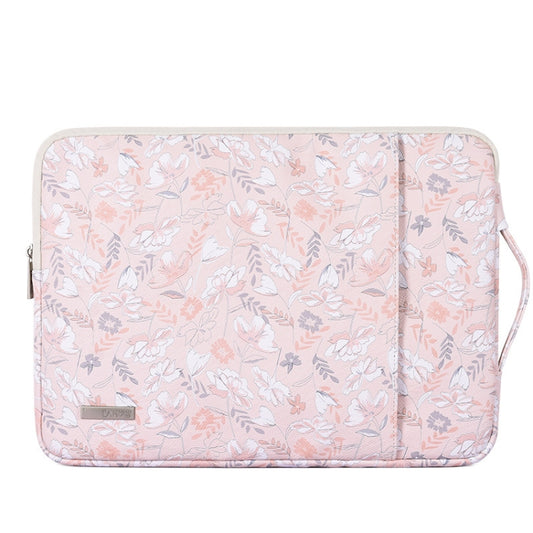 G4-89 PU Laptop Case Tablet Sleeve Bag with Telescoping Handle, Size: 12 Inch(Light Pink) by bashfashion