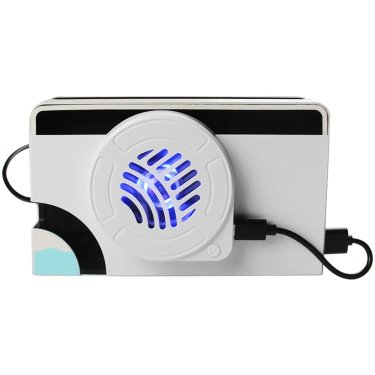 For Nintendo Switch OLED SWL138 Game Console Cooling Fan Host Storage Base Cooling Bracket(White) by bashfashion