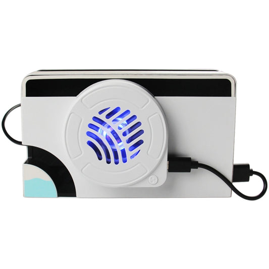 For Nintendo Switch OLED SWL138 Game Console Cooling Fan Host Storage Base Cooling Bracket(White) by bashfashion