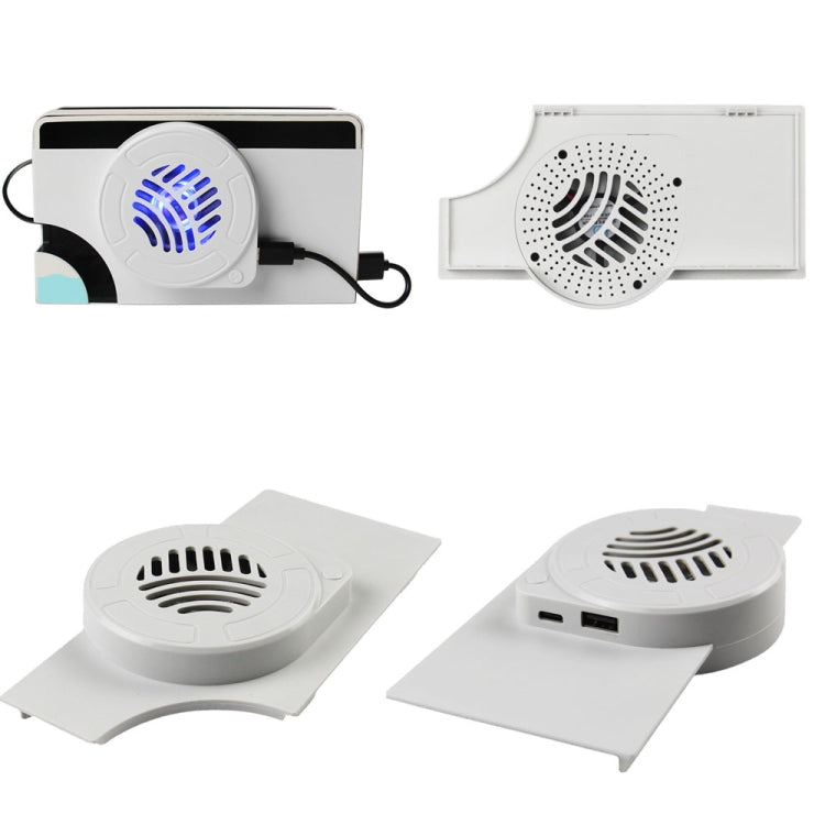 For Nintendo Switch OLED SWL138 Game Console Cooling Fan Host Storage Base Cooling Bracket(White) by bashfashion