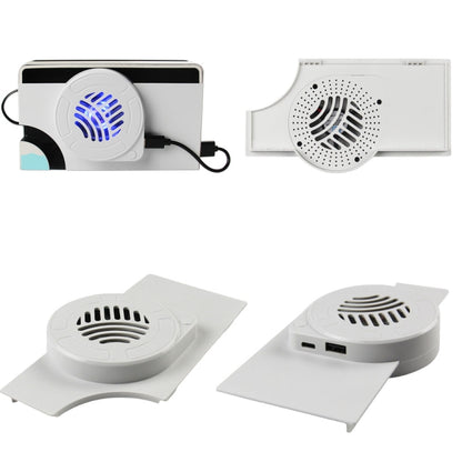 For Nintendo Switch OLED SWL138 Game Console Cooling Fan Host Storage Base Cooling Bracket(White) by bashfashion