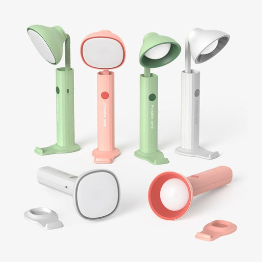 Folding Flashlight Desk Lamp USB Charging Student Dorm Night Light(303-2 Green) by bashfashion