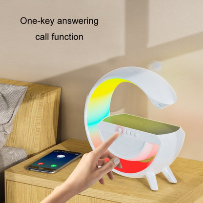 DH001 Smart Wireless Charging Ambient Light Bluetooth Speaker(White) by bashfashion