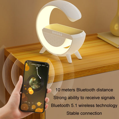 DH001 Smart Wireless Charging Ambient Light Bluetooth Speaker(White) by bashfashion