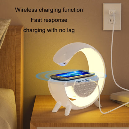 DH001 Smart Wireless Charging Ambient Light Bluetooth Speaker(White) by bashfashion