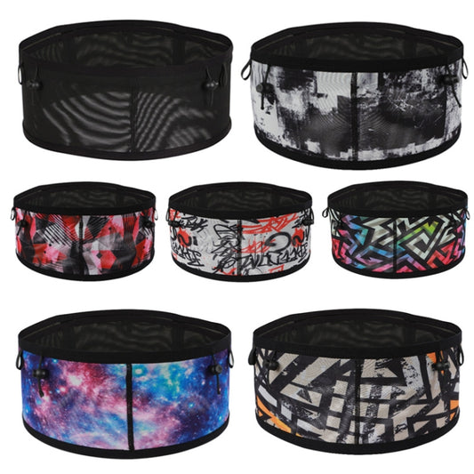 Large Capacity Elastic Mesh Close-fitting Mobile Phone Bag Cycling Mountaineering Kettle Bag, Size: XL(Black White) by bashfashion