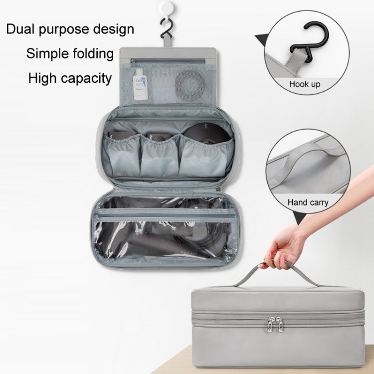 Baona BN-DS006 for Dyson Airwrap Multifunctional PU Leather Storage Bag(Grey) by Baona
