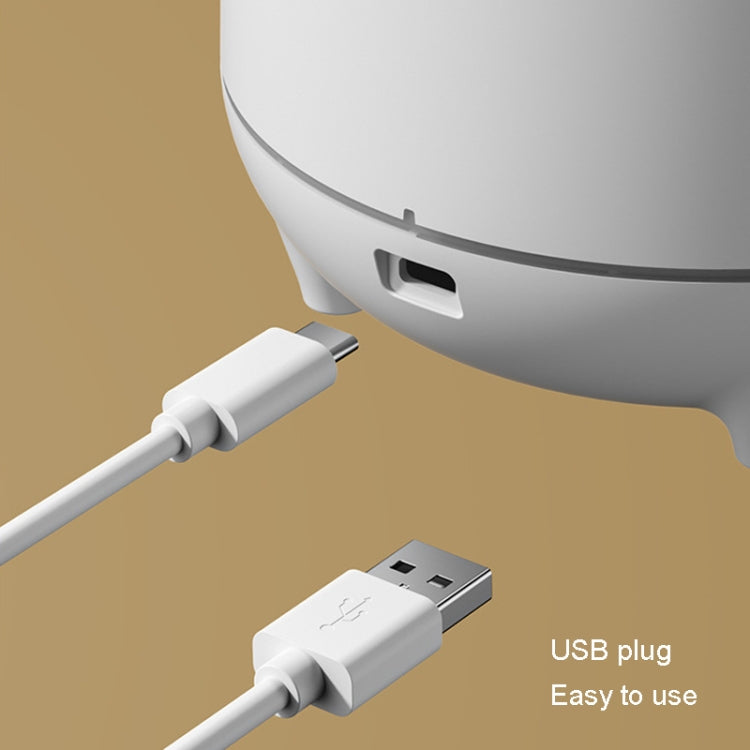 HS01 Simulation Flame Humidifier Home Aromatherapy Machine With Night Light(White) by bashfashion