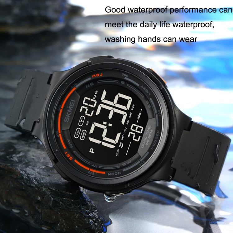 SKMEI 1841 Outdoor Sports Students Waterproof Luminous Countdown Watch(Black) by SKMEI