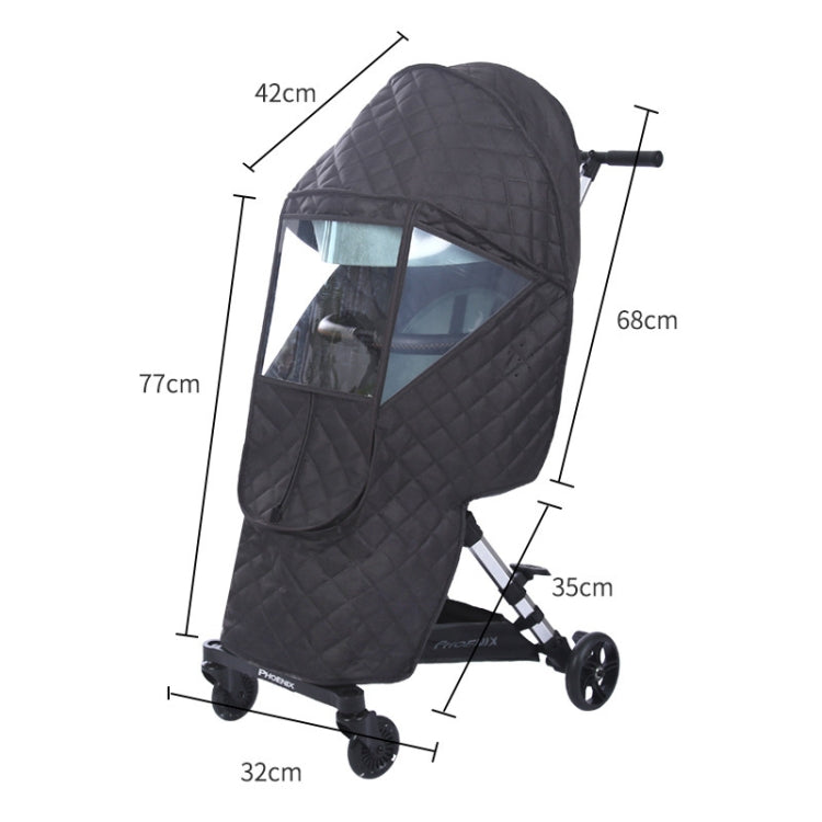 Universal Stroller Windshield and Warm Cover Deep Gray Rain Cover by bashfashion