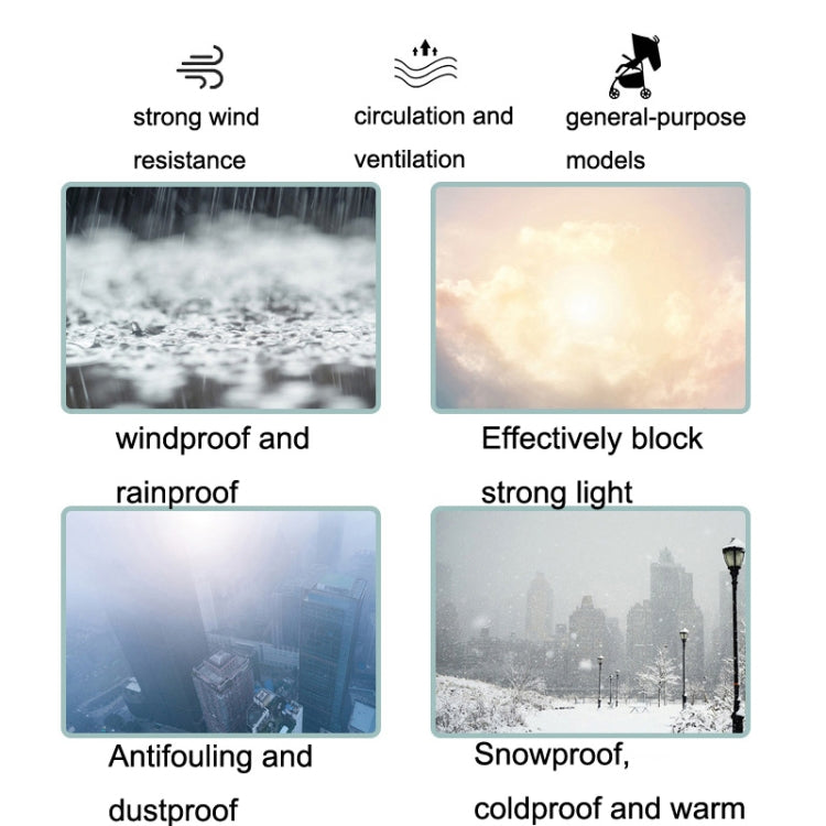 Universal Stroller Windshield and Warm Cover Deep Gray Rain Cover by bashfashion