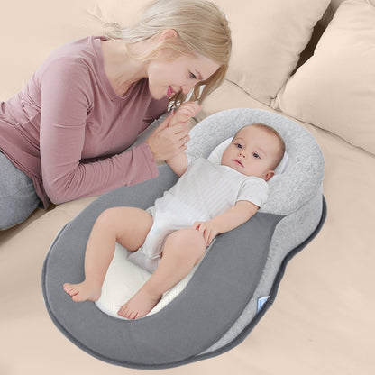 Baby Breastfeeding Pillow Lying Feeding Baby Anti-spitting Milk Slope Pad(Gray) by bashfashion