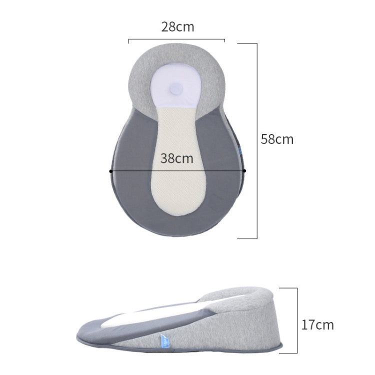 Baby Breastfeeding Pillow Lying Feeding Baby Anti-spitting Milk Slope Pad(Gray) by bashfashion