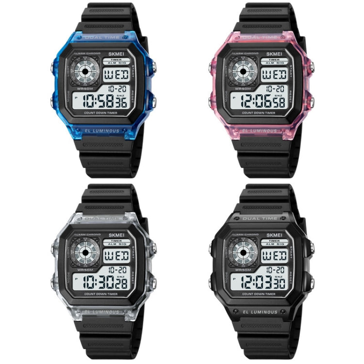 SKMEI 1998 Transparent Shell Ice Sensor Outdoor Sports Waterproof Multi-function Watch(Purple) by SKMEI