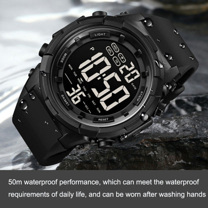 SKMEI 1845 Outdoor Waterproof Large Dial Multifunctional Sports Men Watch(Titanium) by SKMEI