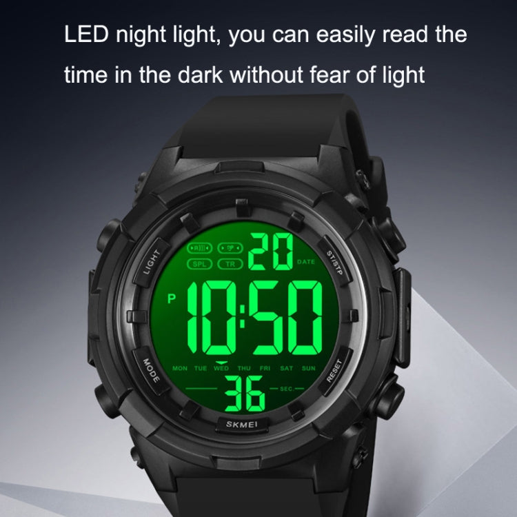 SKMEI 1845 Outdoor Waterproof Large Dial Multifunctional Sports Men Watch(Yellow) by SKMEI