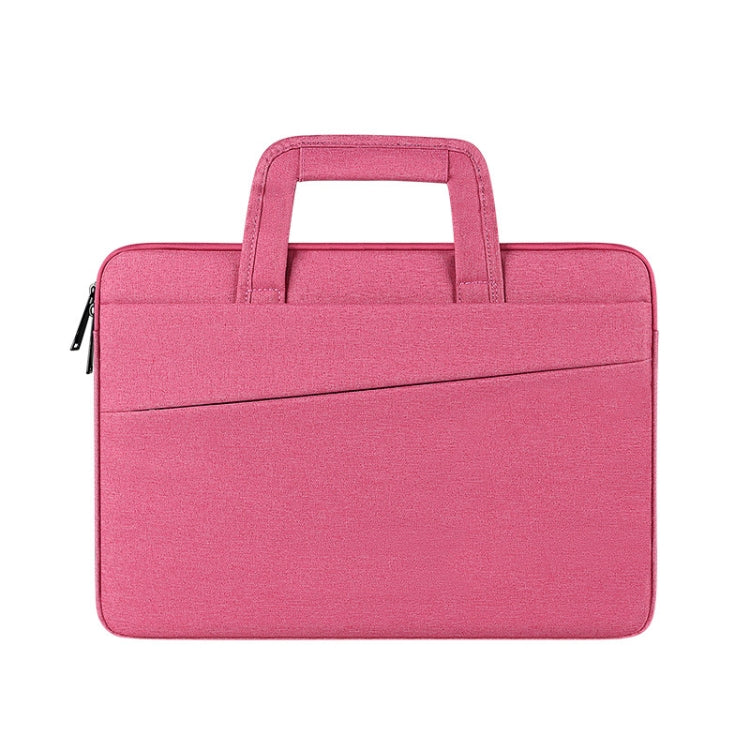 ST03 Waterproof Laptop Storage Bag Briefcase Multi-compartment Laptop Sleeve, Size: 11.6-12.5 inches(Rose Pink) by bashfashion