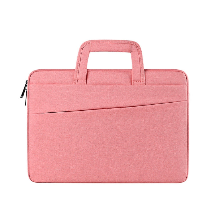 ST03 Waterproof Laptop Storage Bag Briefcase Multi-compartment Laptop Sleeve, Size: 14.1-15.4 inches(Pink) by bashfashion
