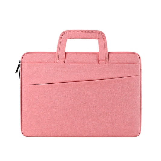 ST03 Waterproof Laptop Storage Bag Briefcase Multi-compartment Laptop Sleeve, Size: 14.1-15.4 inches(Pink) by bashfashion