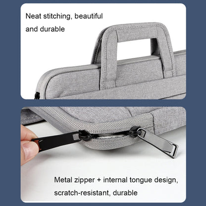 ST03 Waterproof Laptop Storage Bag Briefcase Multi-compartment Laptop Sleeve, Size: 14.1-15.4 inches(Pink) by bashfashion