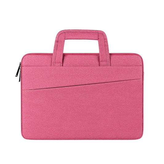ST03 Waterproof Laptop Storage Bag Briefcase Multi-compartment Laptop Sleeve, Size: 15.6 inches(Rose Pink) by bashfashion